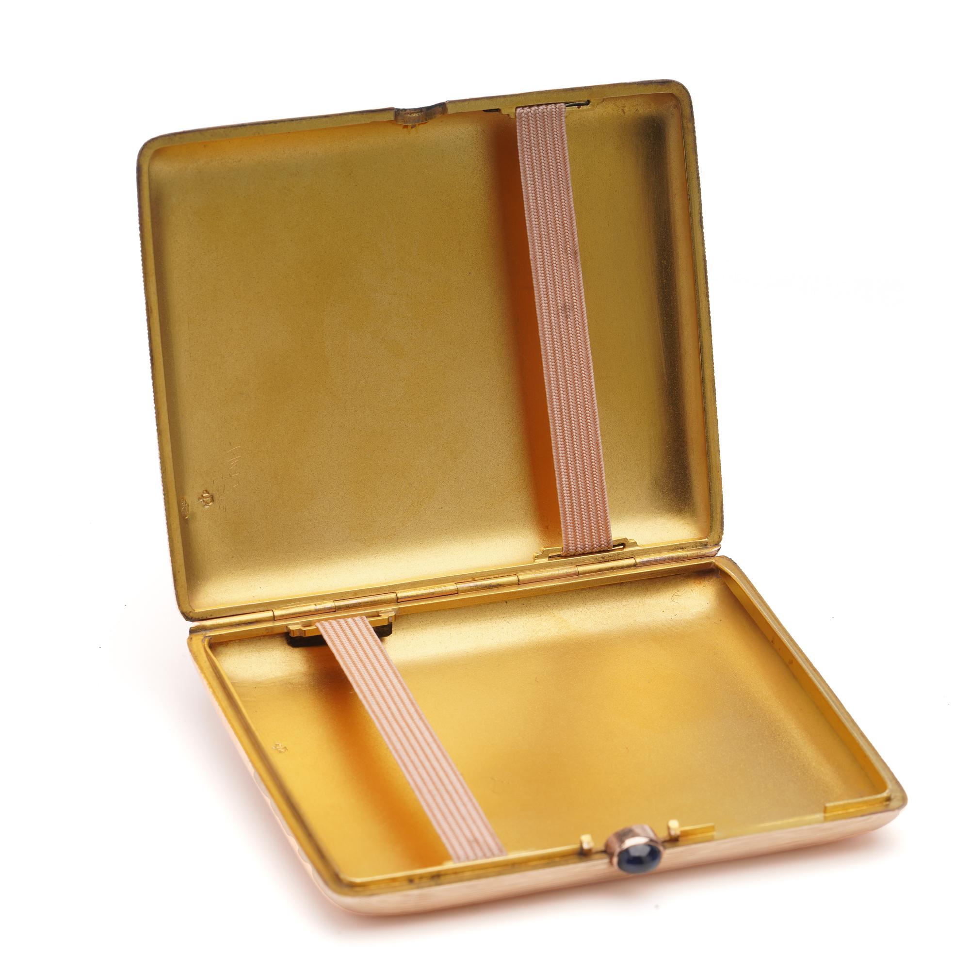 Antique Russian Late 19th Century 14k. Pink Gold Cigarette Case 3