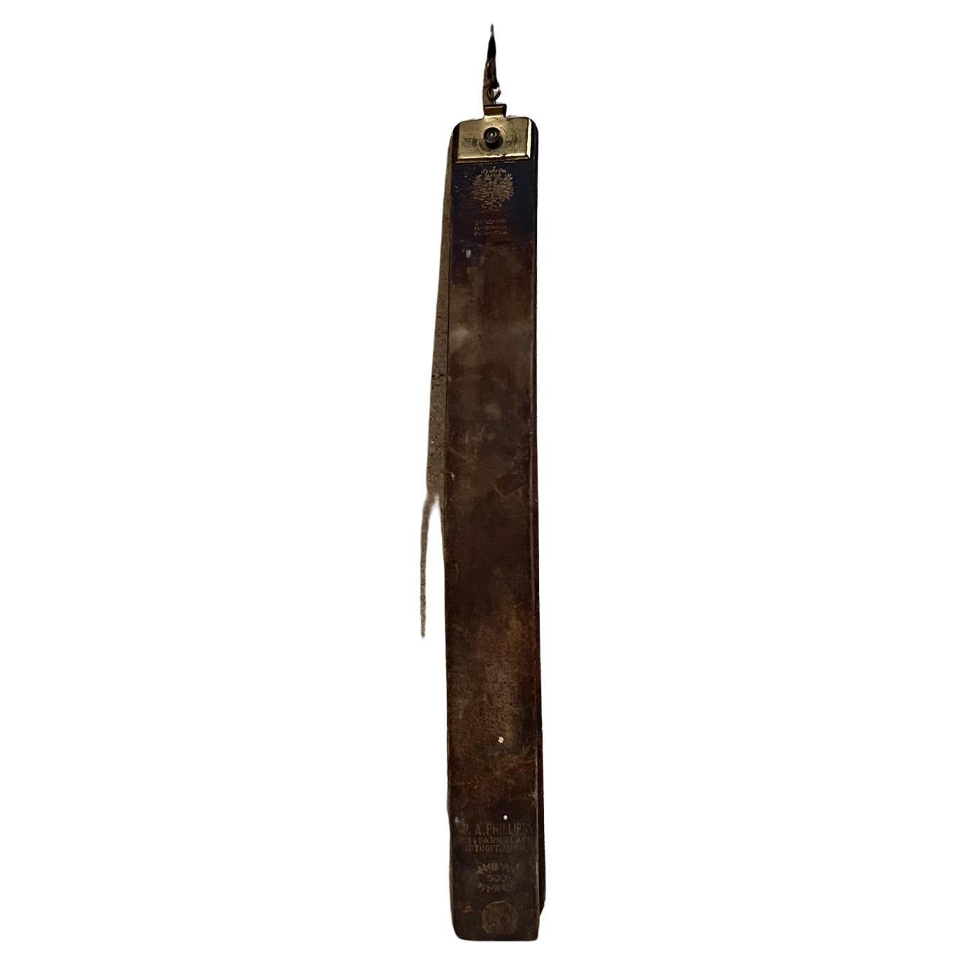 Antique Russian Leather Band Barber Razor Strop
