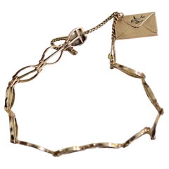 Antike russische Link Gold Charm Armband