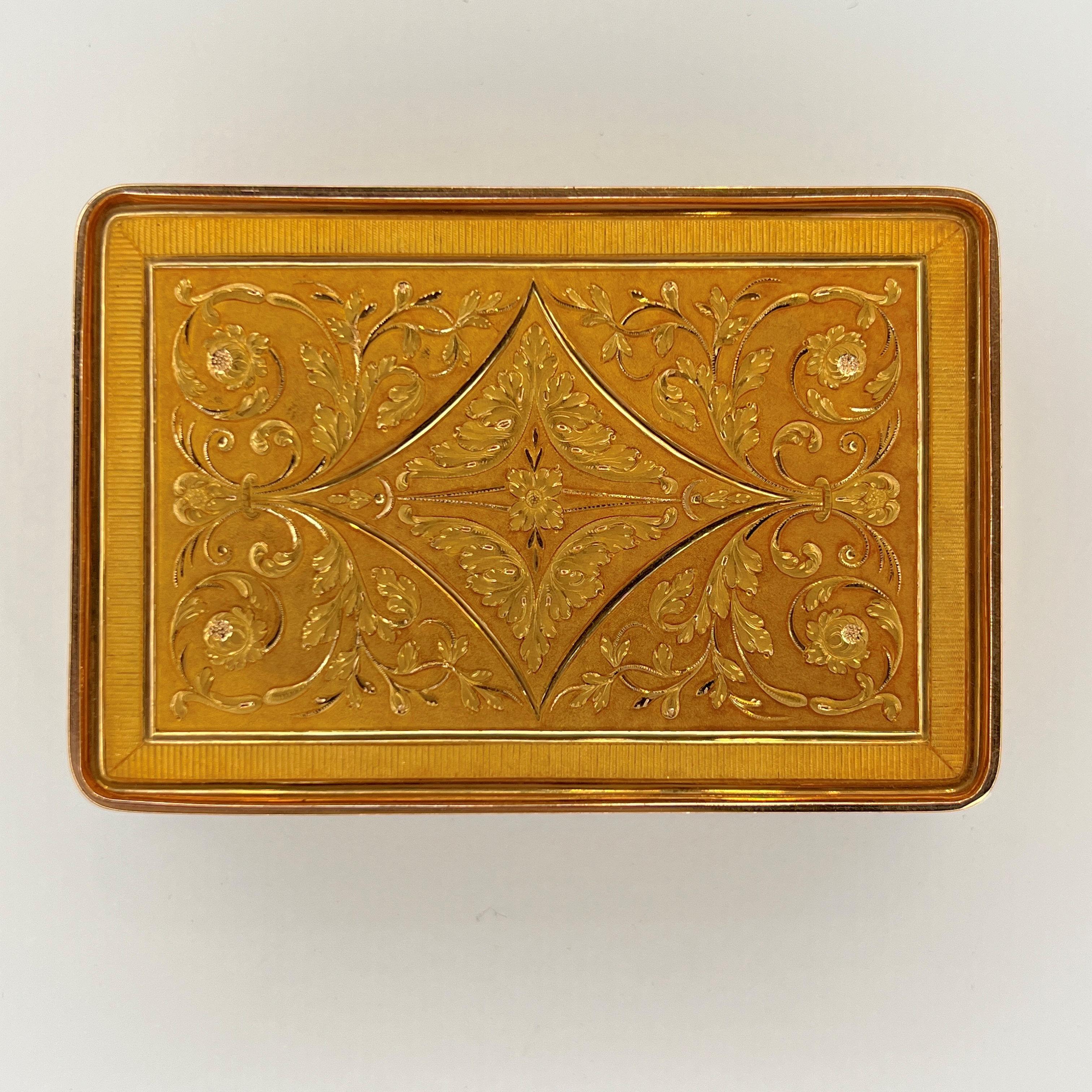 Antique Russian Neoclassical Gold and Agate Snuff Box Circa 1820s For Sale 2