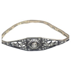 Antique Russian Old Mine Cut Diamond Bracelet