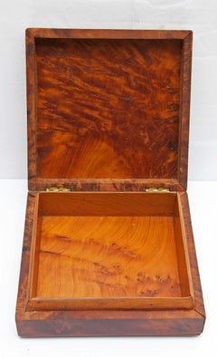 Antique Russian Olive Burl Wood Box