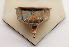 Antique Russian Onyx and Cloissoné Benetier 'Holy Water Font'