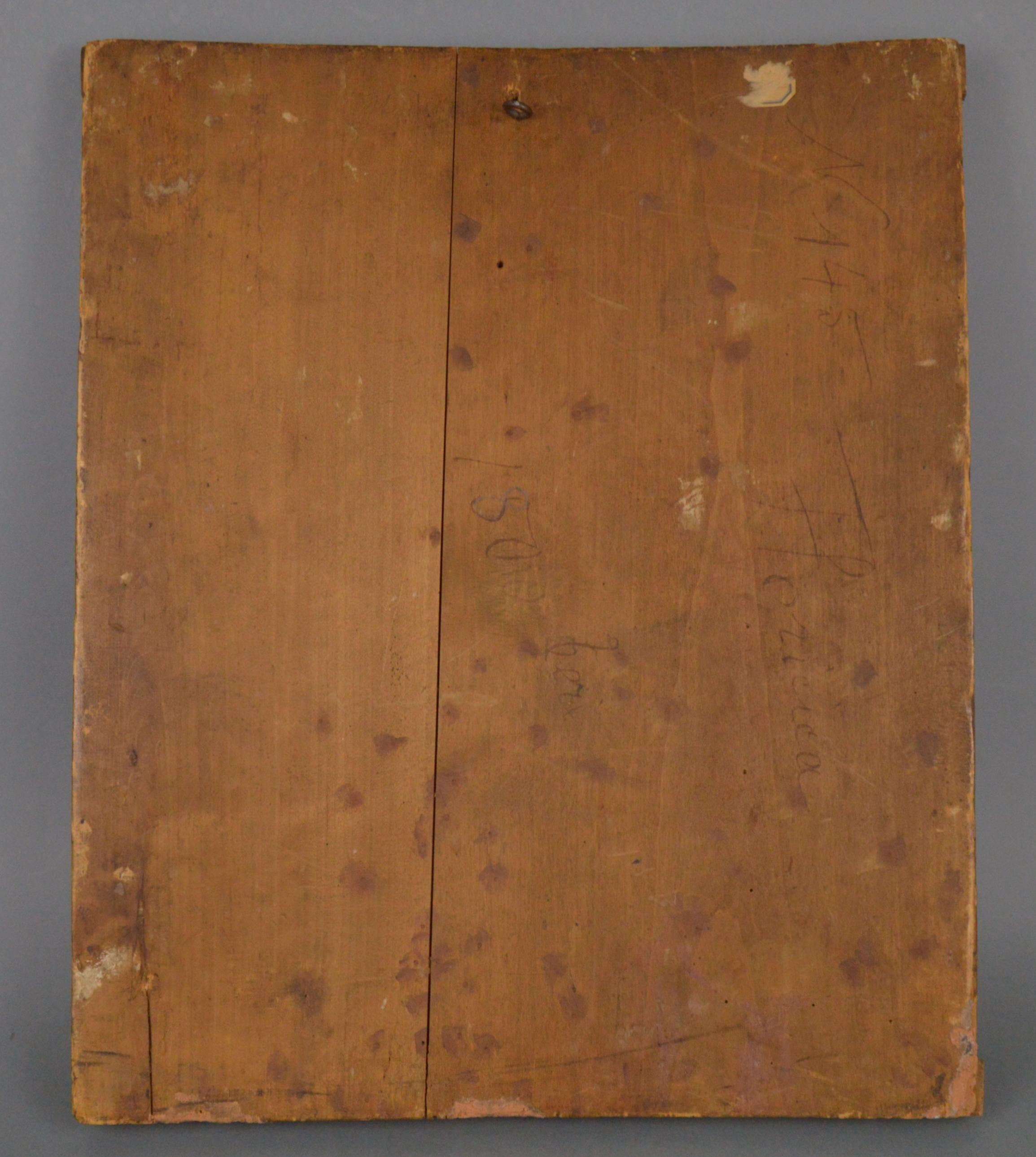 Antique icône orthodoxe russe, Le Saint-Cœur, datant d'environ 1900 8