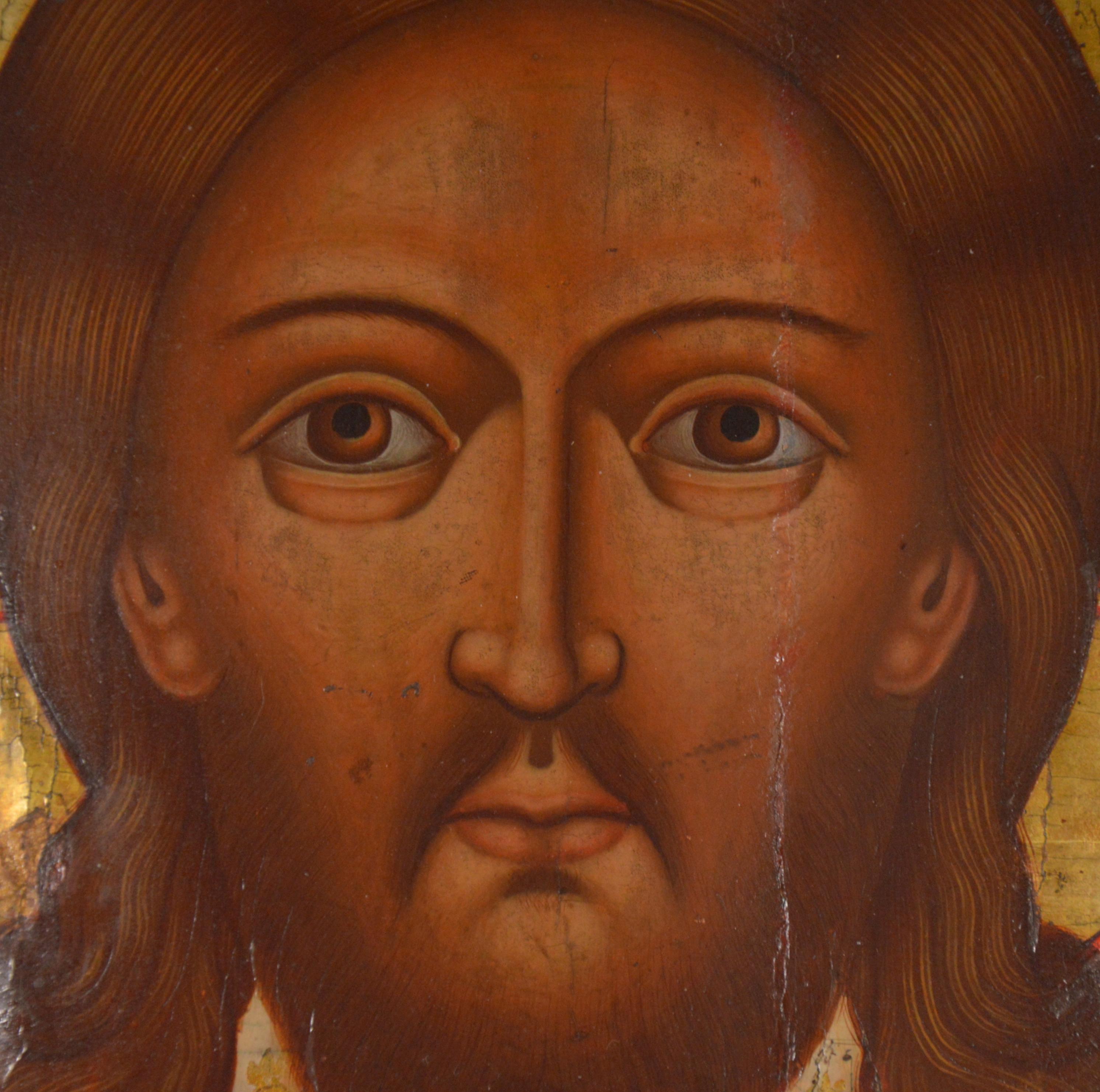 Antique Russian Orthodox Icon, The Holy Face, circa 1900 8