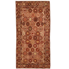 Tapis russe ancien de style Shirvan avec motifs géométriques complexes, vers 1900