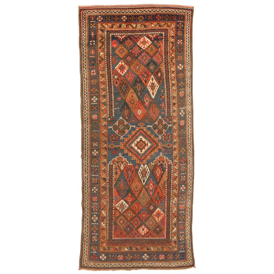 Antique Russian Khotan Rug with Brown Diamond Details on Beige Field ...