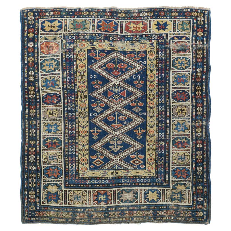 Antique Russian Area Rug Kilim Design For Sale at 1stDibs