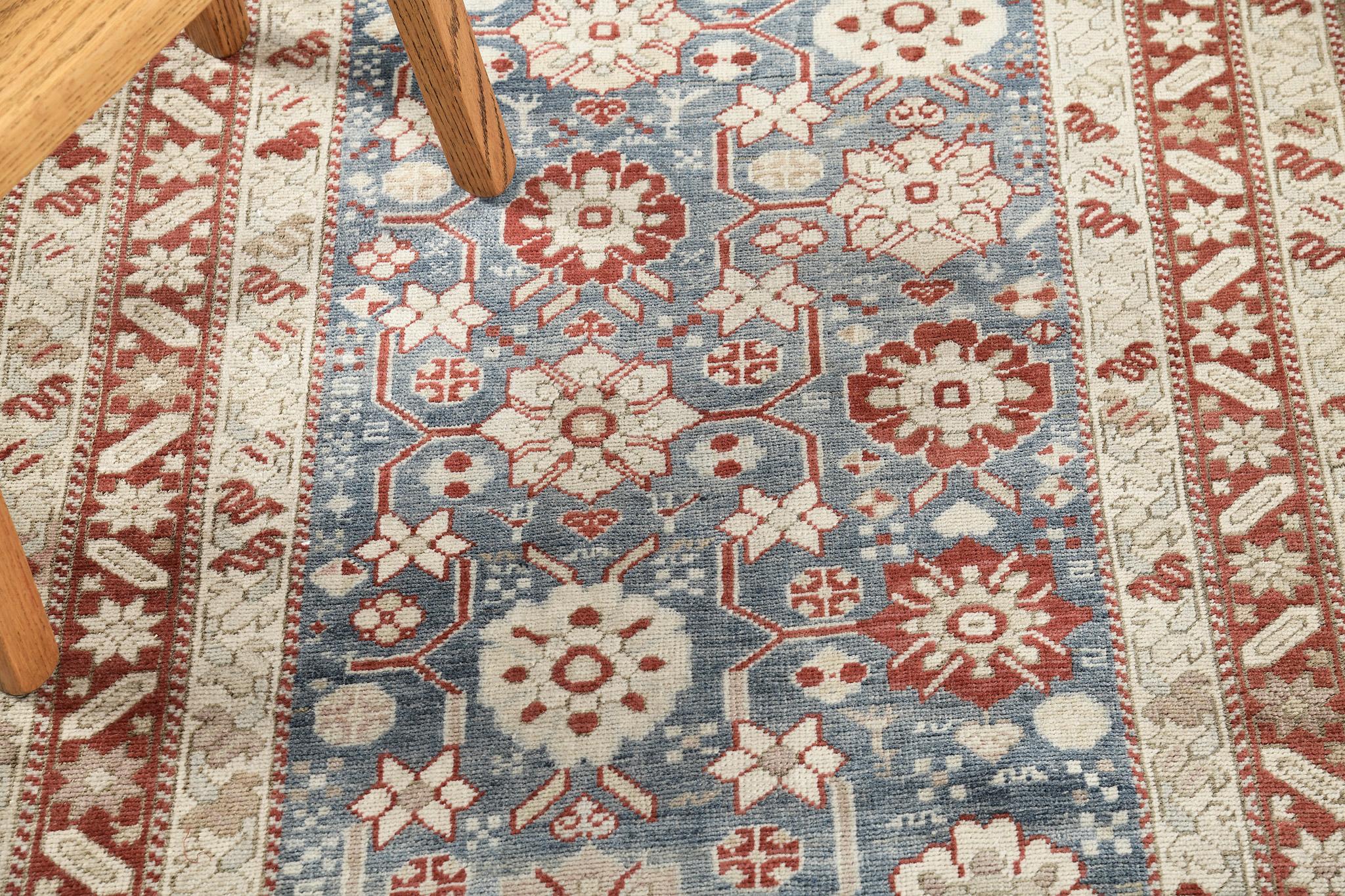 Wool Antique Russian Shirvan Runner For Sale