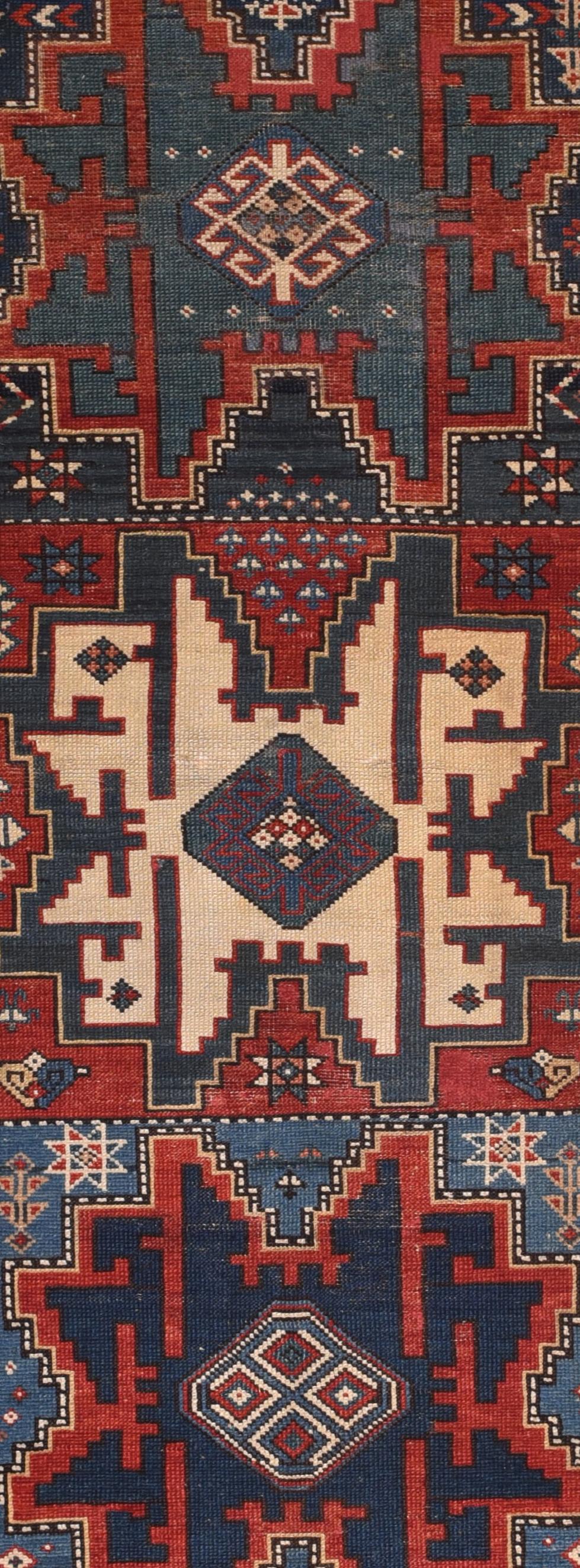 Russian Antique Shrivan Rug  For Sale