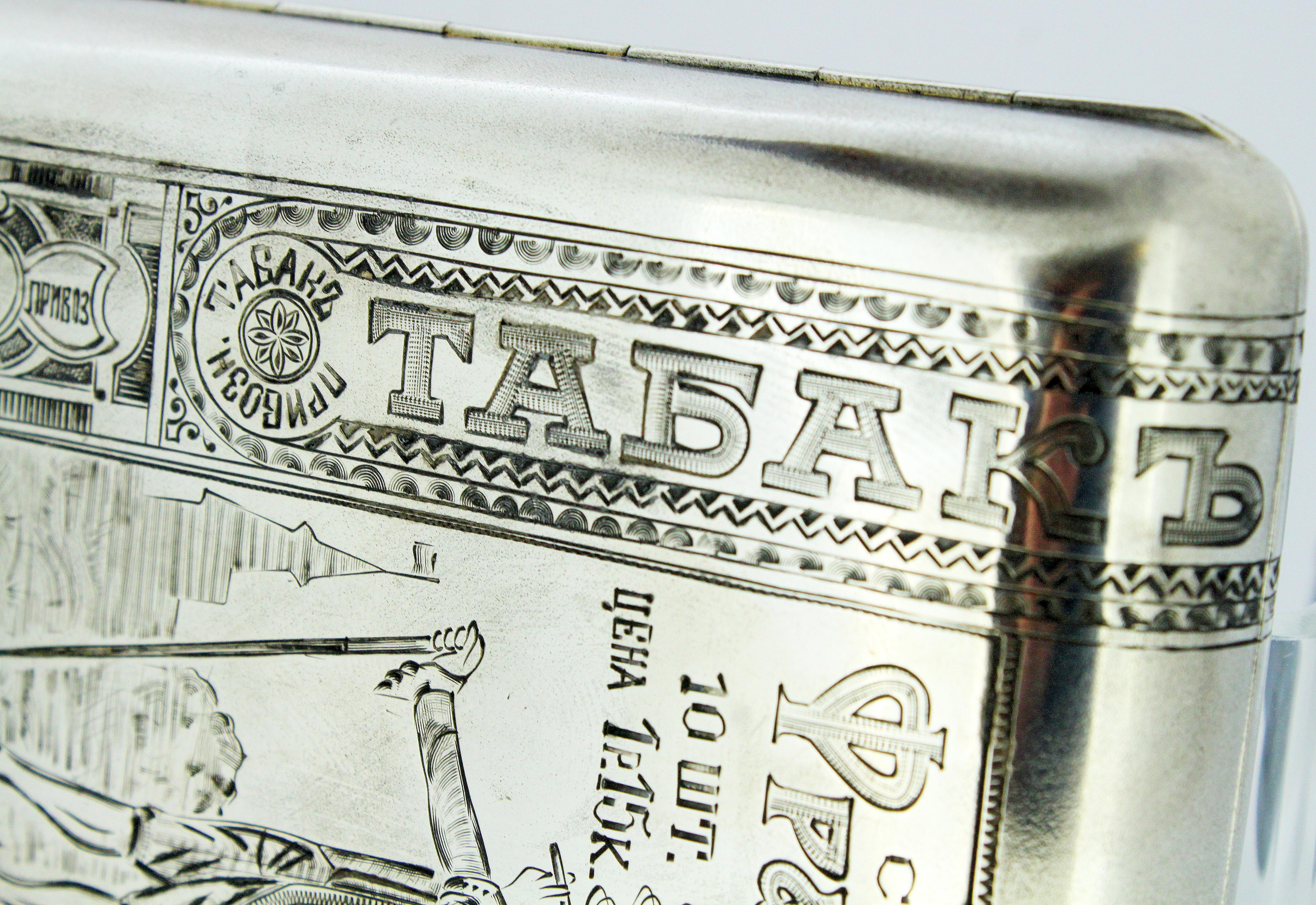 tobacco box silver