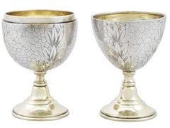 Antique Russian Silver Egg Cups