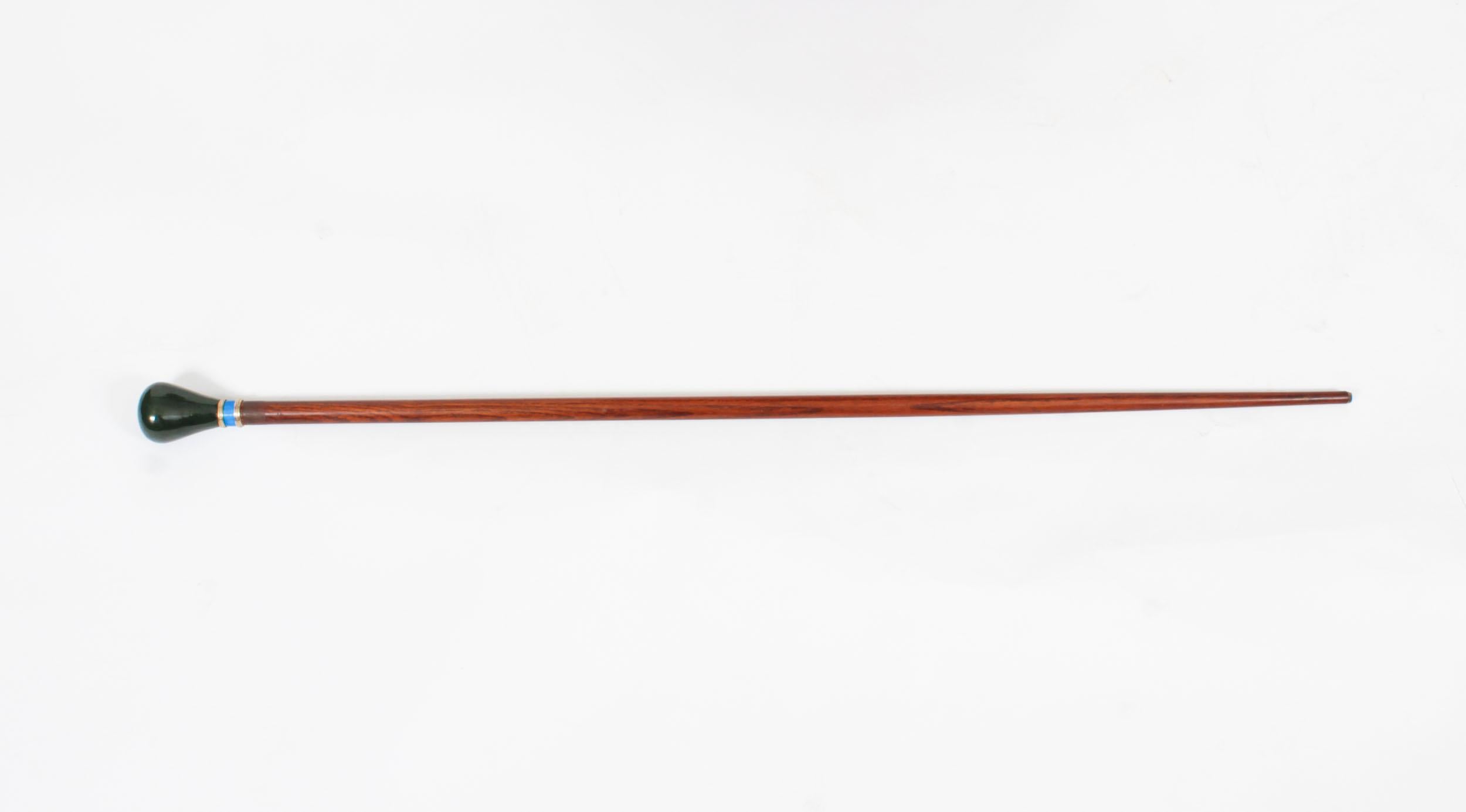 Antique Russian Silver Gilt & Jade Enamel Walking Stick Cane 19th C 92cm-36 inch 3