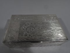 Antique Russian Silver Novelty Trompe-l’Oeil Box for Cuban Cigars