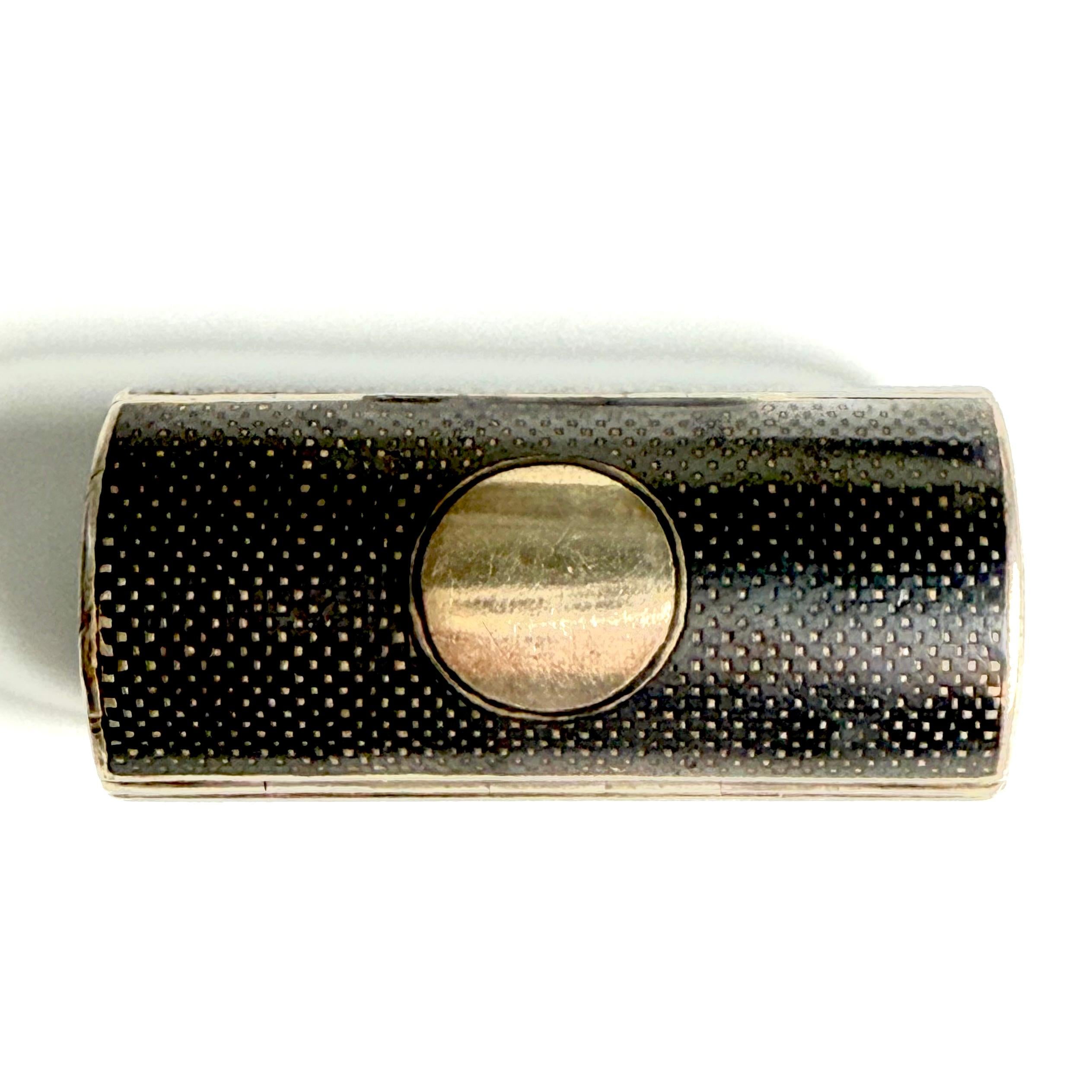 Femenino o masculino Antigua caja de cerillas rusa de plata con diseño de lunares Niello Circa siglo XIX en venta
