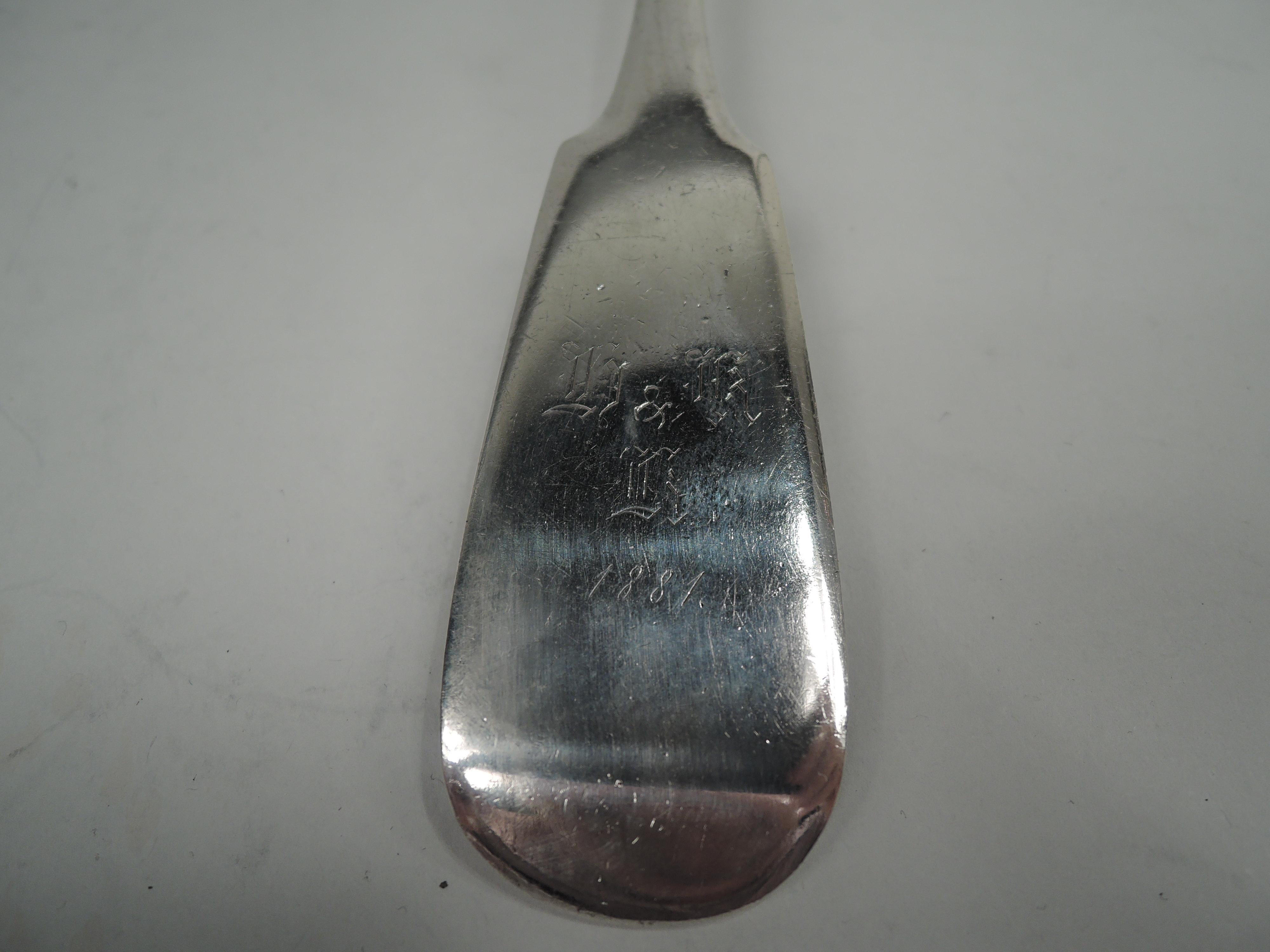 Victorian Antique Russian Silver Serving Ladle For Sale