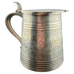 Antique Russian Silver Tankard, 87.5% Silver, Moscow, Circa 1846-1872