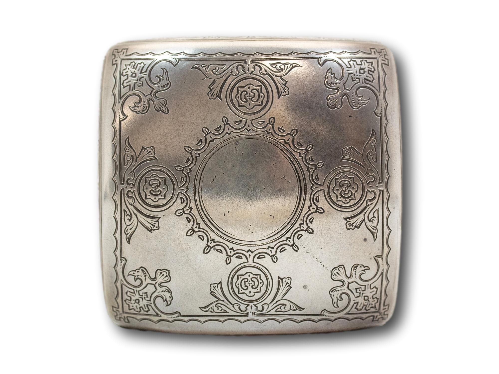 Antique Russian Solid Silver Chinoiserie Tea Caddy For Sale 2