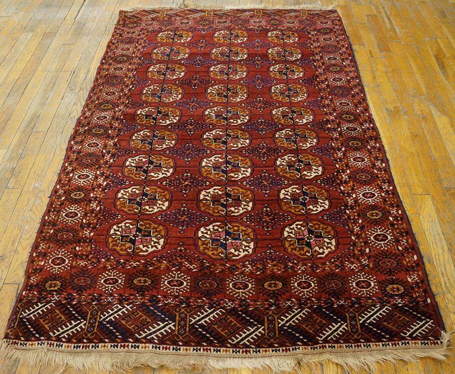 Antiker russischer Tekke Turkman Teppich aus den 1920er Jahren ( 3' 6