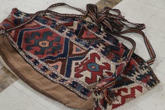 Antique Russian Tribal Bag Kilim with Geometric Patterns - Rug & Kilim