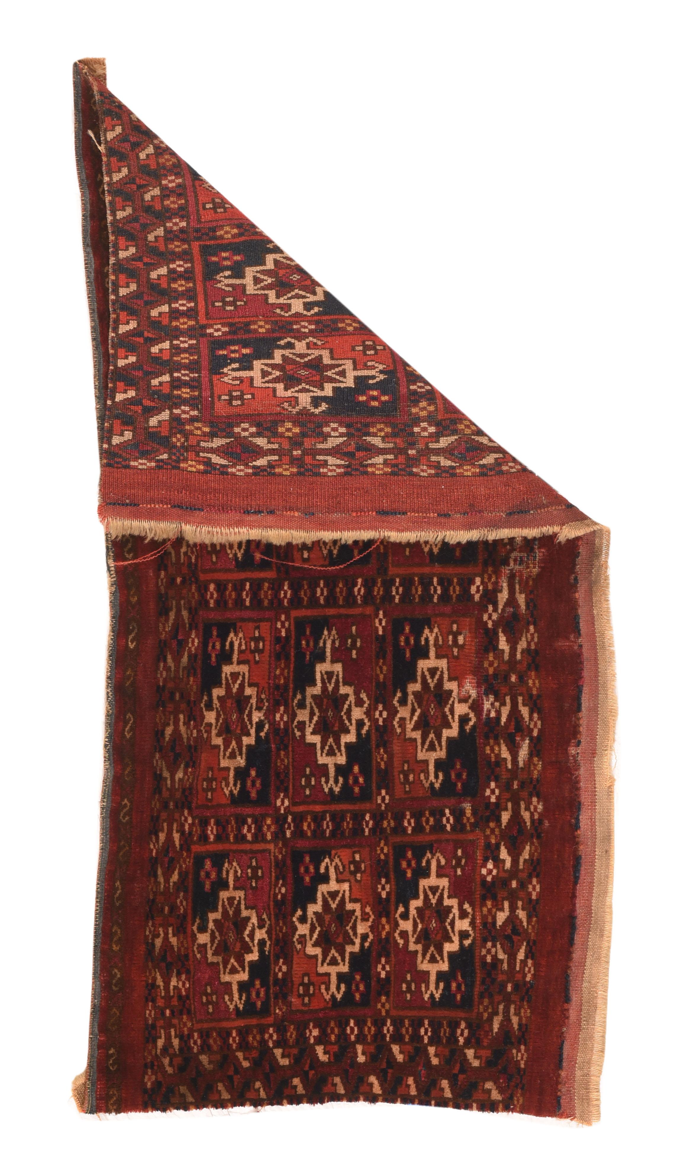 Antique Russian Turkeman rug 1'4'' x 2'8''.