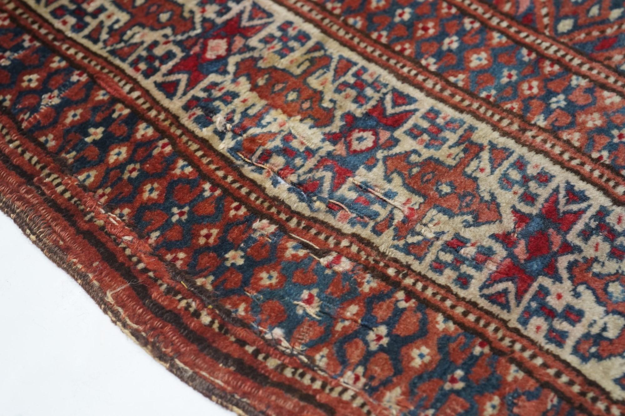 Wool Antique Russian Turkeman Rug For Sale
