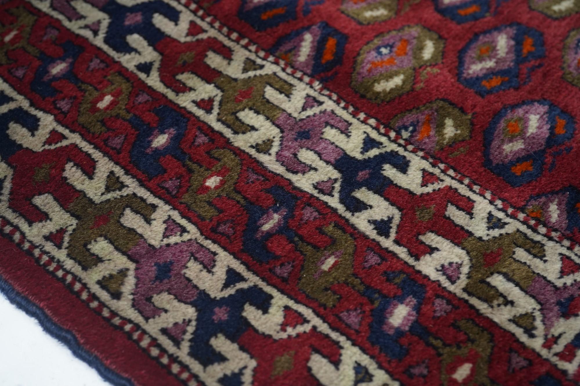 Early 20th Century Antique Russian Yamud Bokara Rug  For Sale