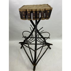Antique Rustic Adirondack Twig Plant Stand