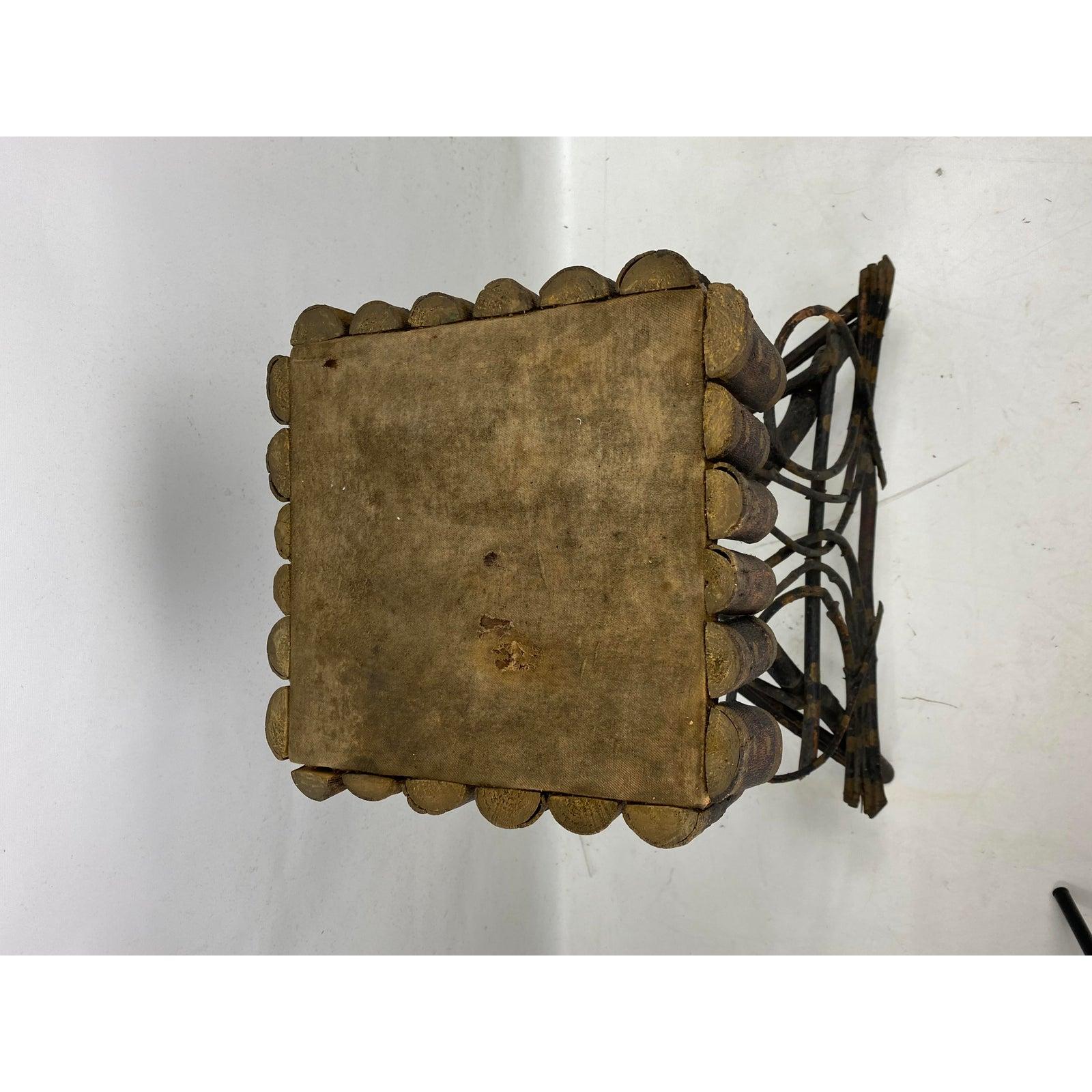 Wood Antique Rustic Adirondack Twig Plant Stand