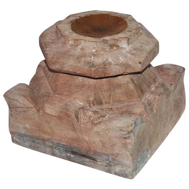 Antique Rustic Anglo-Indian Candleholder