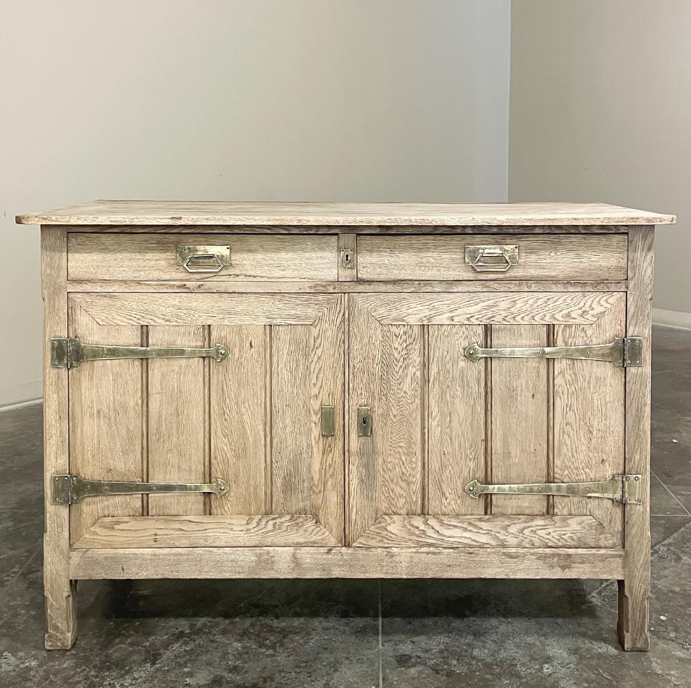 Antique Rustic Arts & Crafts Period Low Buffet ~ Credenza is a wonderful example of the period, wherein tailored lines and sturdy construction ruled the day, with sensible designs that were meant to be charmingly attractive yet exceptionally