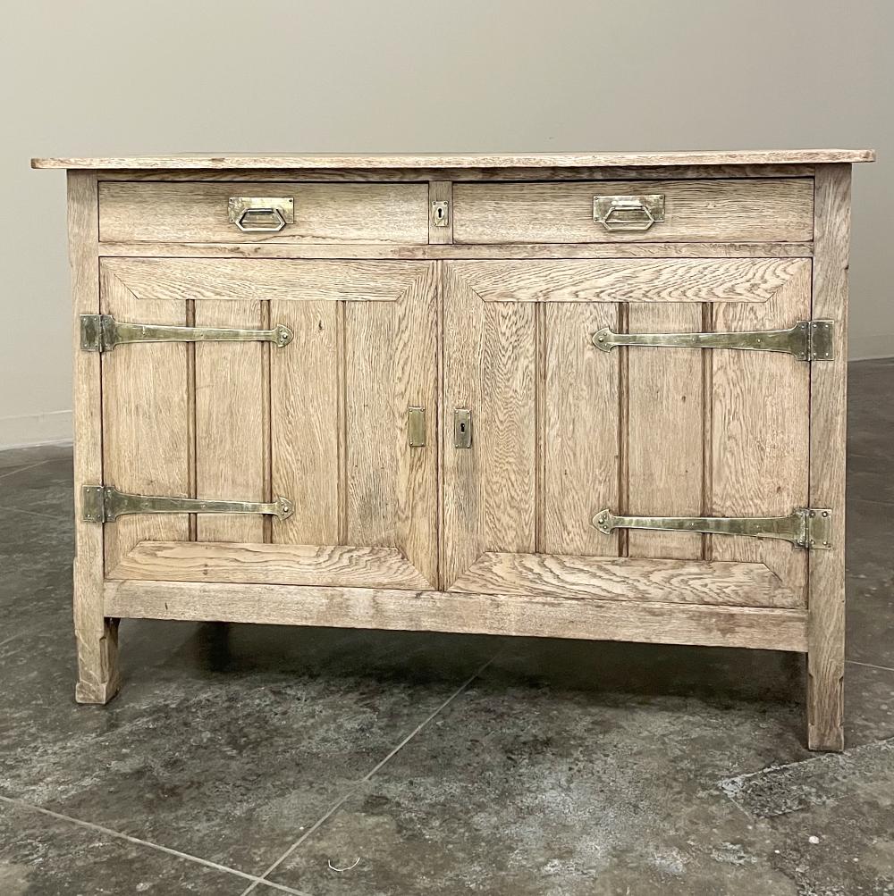 Arts and Crafts Antique Rustic Arts & Crafts Period Low Buffet ~ Credenza For Sale