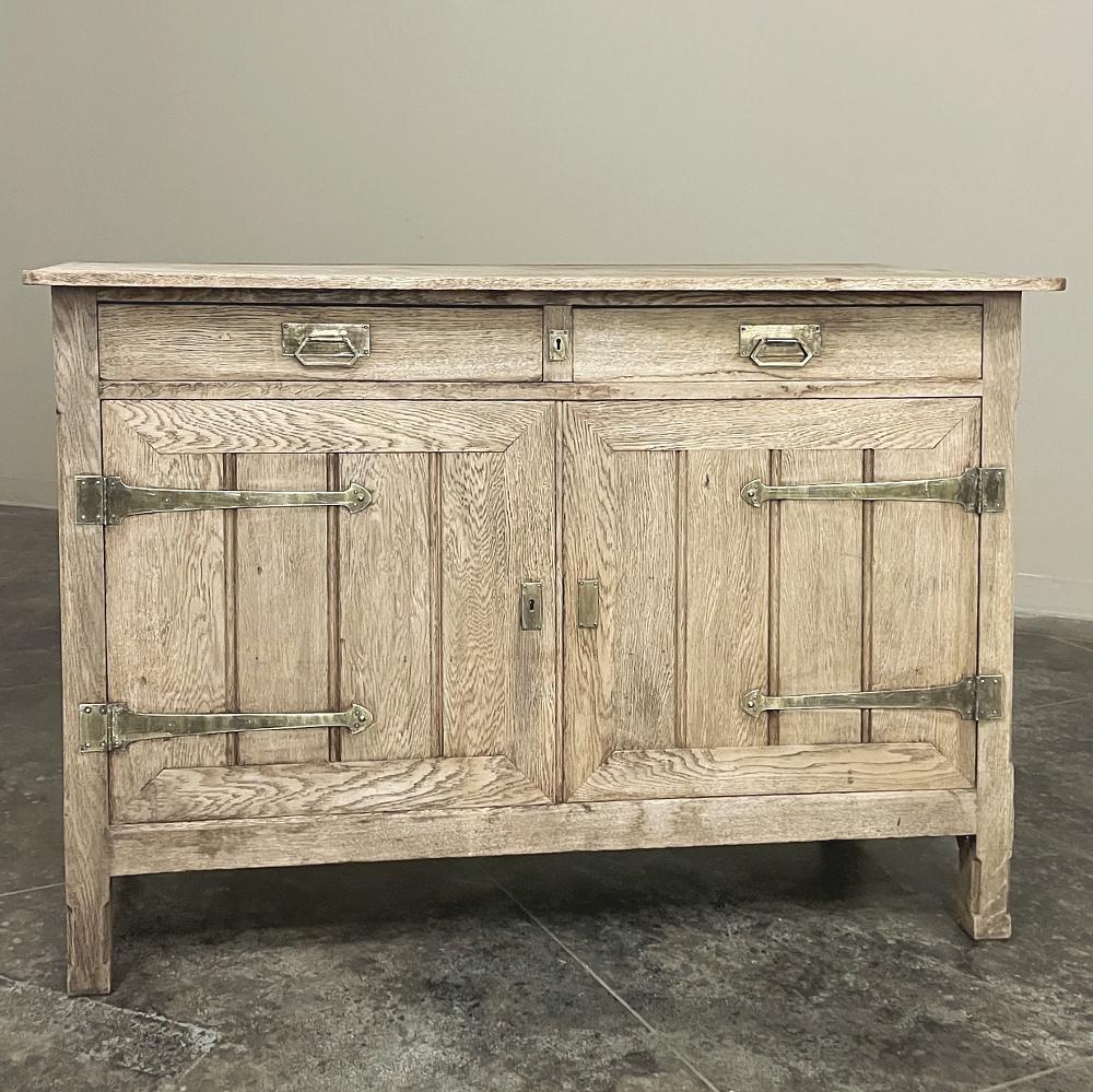 Hand-Crafted Antique Rustic Arts & Crafts Period Low Buffet ~ Credenza For Sale