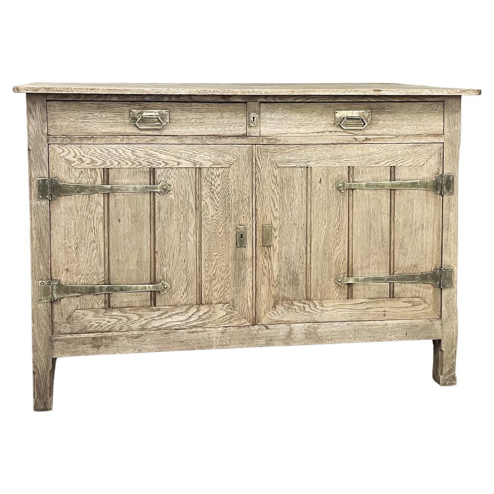 Antique Rustic Arts & Crafts Period Low Buffet ~ Credenza For Sale