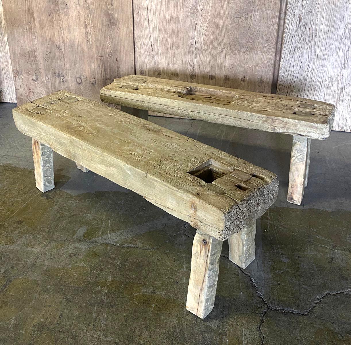 Antique Rustic Batea Bench 4