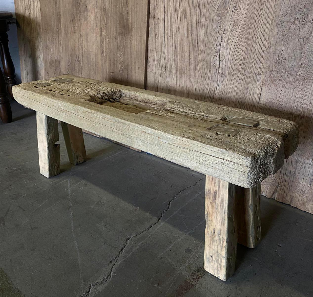 Antique Rustic Batea Bench 6