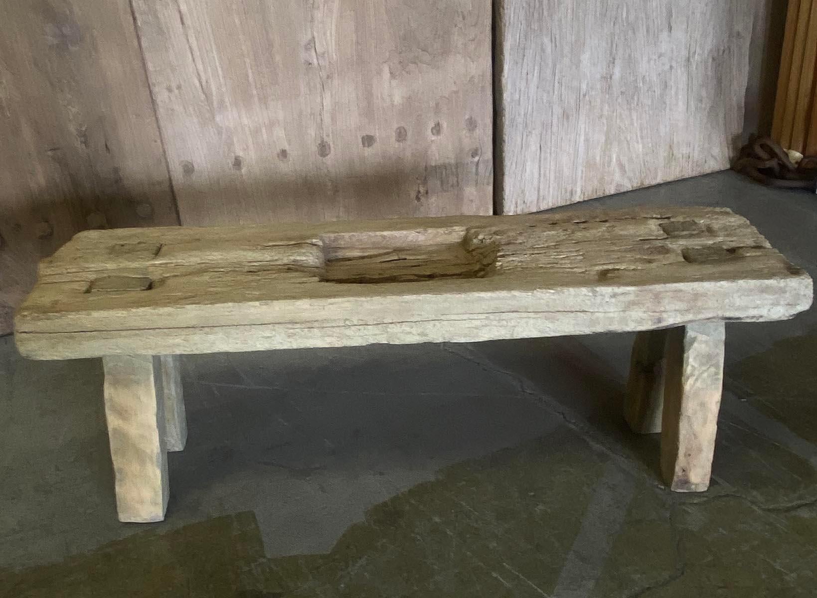 Antique Rustic Batea Bench 7