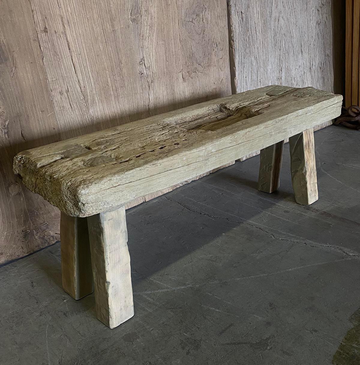 Rustic antique batea (tray) from Guatemala, with added legs, mortise and tenon construction. Natural finish. The top measures 3.5 inches.
Also has a sibling! See photos.