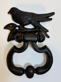 Rustic Cast Wrought Iron Bird Door Knocker