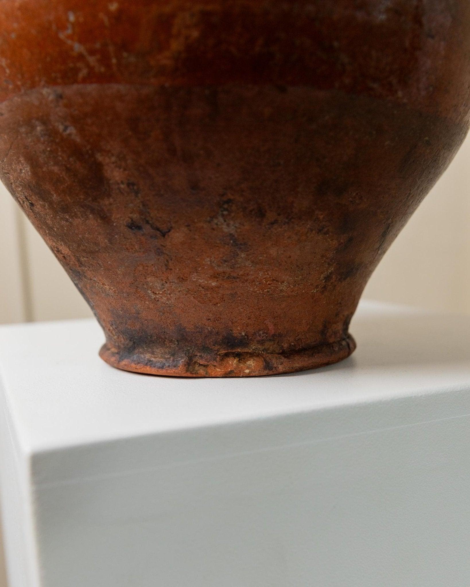 Antigua Confitera Rústica de Cerámica con Asas, Italia, Siglo XIX Italiano en venta