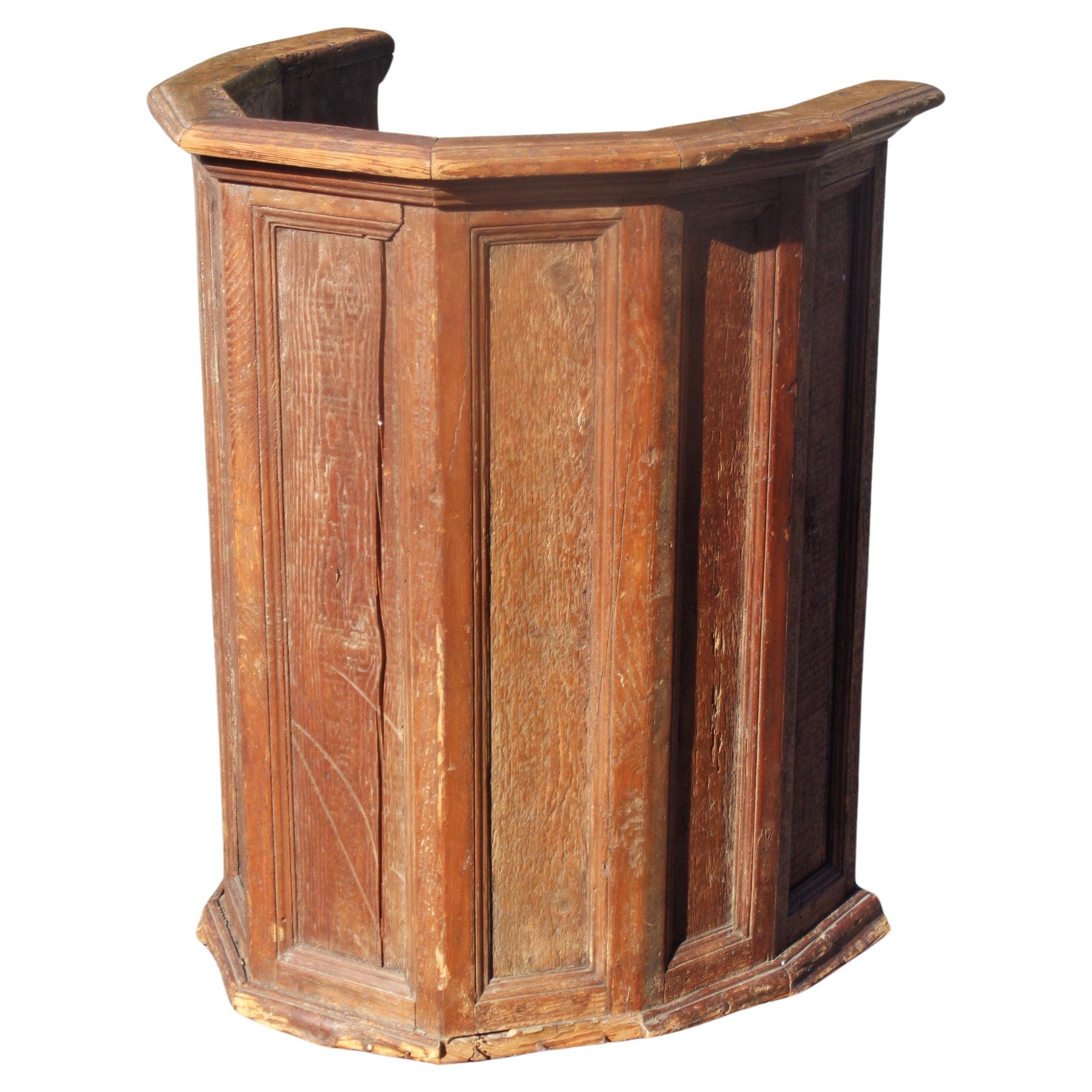 Antiker rustikaler Choir-Stall Barrel-Stuhl aus dem 18. Jahrhundert im Angebot 2