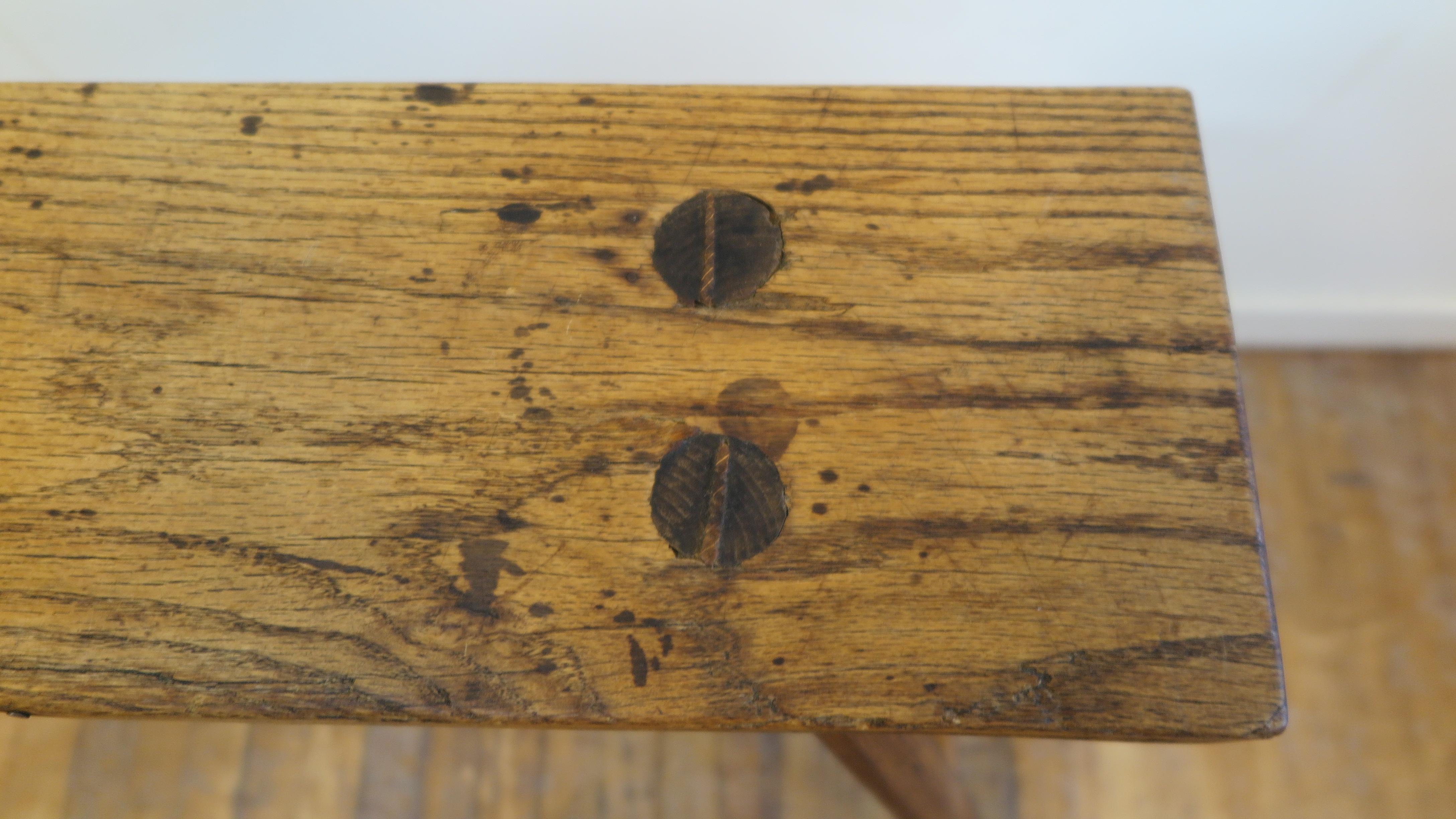 Oak Antique Rustic Console Table