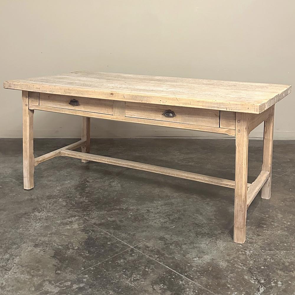 Hand-Crafted Antique Rustic Country French Cherrywood Table ~ Desk For Sale