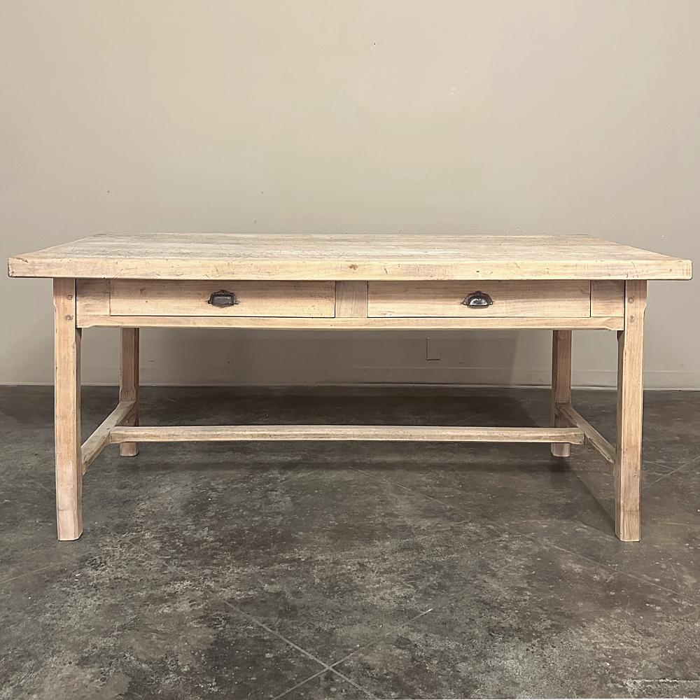 Antique Rustic Country French Cherrywood Table ~ Desk In Good Condition For Sale In Dallas, TX