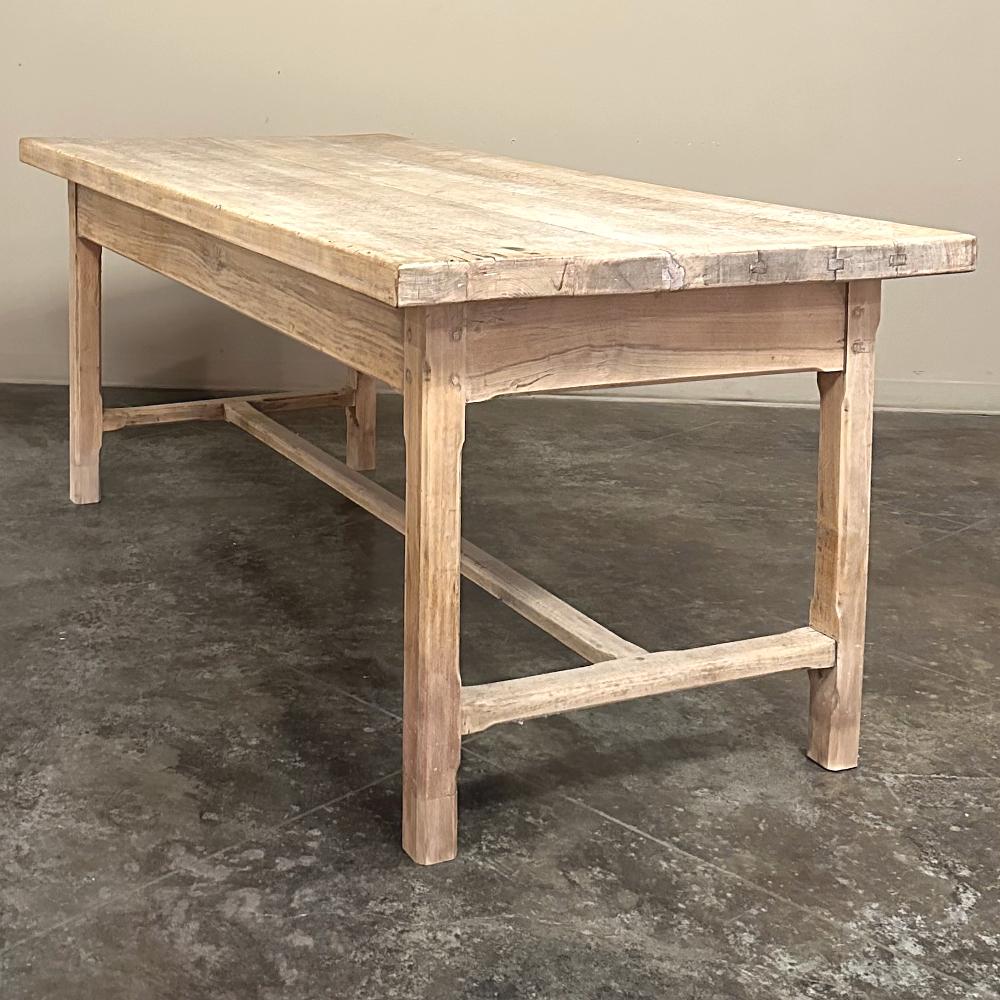 Steel Antique Rustic Country French Cherrywood Table ~ Desk For Sale