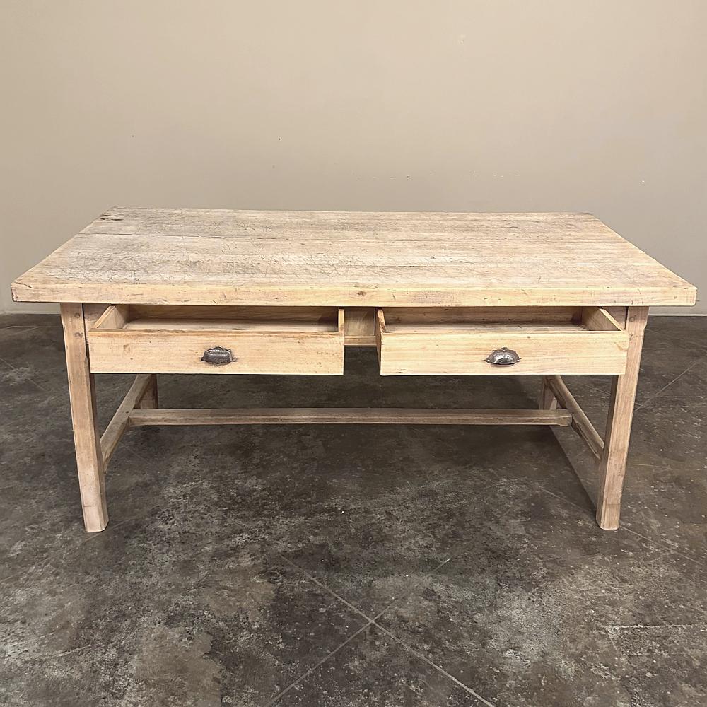 Antique Rustic Country French Cherrywood Table ~ Desk For Sale 3