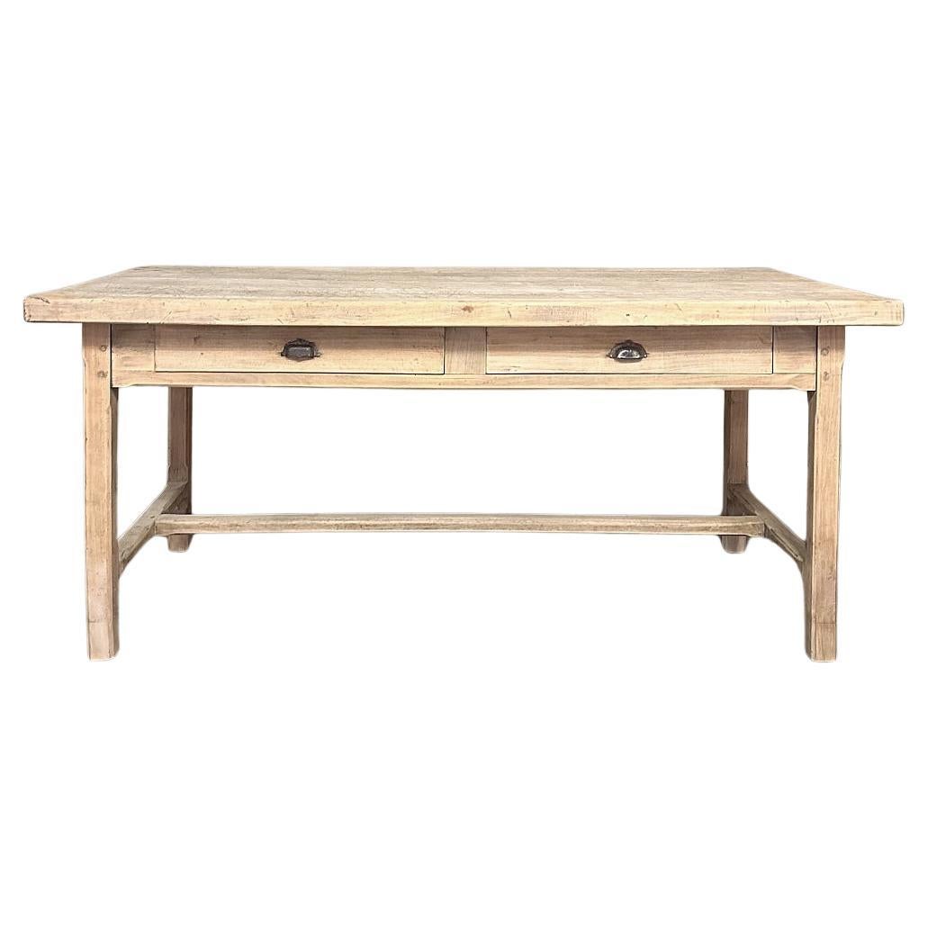 Antique Rustic Country French Cherrywood Table ~ Desk For Sale