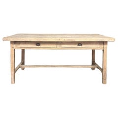Ancienne table rustique en merisier ~ bureau