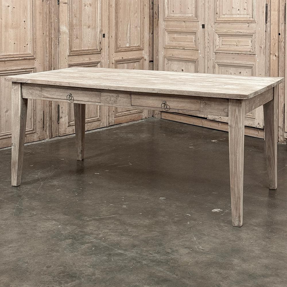Hand-Crafted Antique Rustic Country French Desk ~ Dining Table in Sycamore For Sale