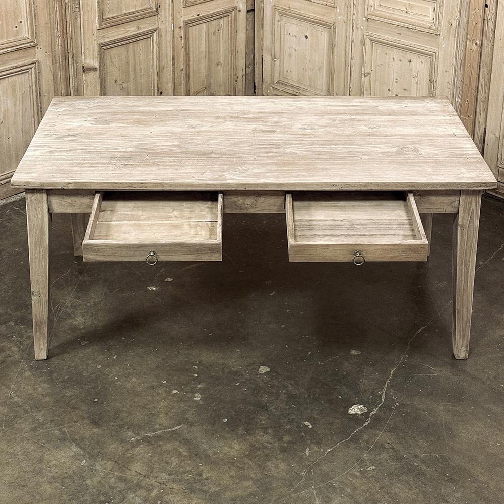 Antique Rustic Country French Desk ~ Dining Table in Sycamore For Sale 1